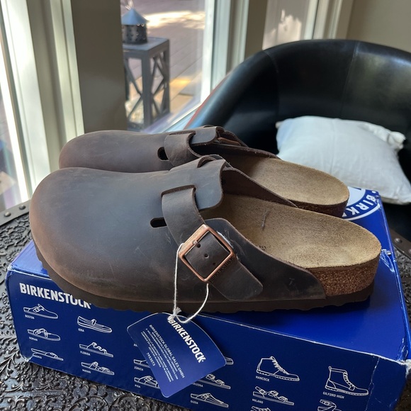 BIRKENSTOCK BOSTON BS OILED LEATHER HABANA SHOES 42 EU 9 11